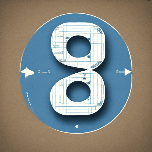 AI generated: flat design logo of a blueprint and the letter H