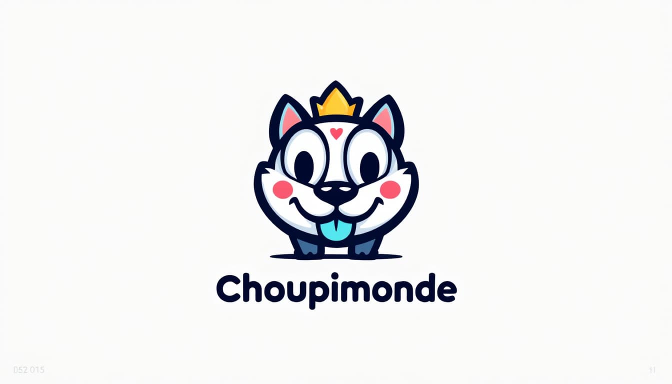 AI generated: A cartoon and modern logo design startup, featuring a stylized cartoon icon with sharp,The overall s...