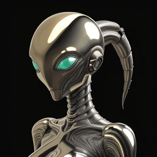 AI generated: alien, liquid shiny metall body, highly detailed and realistic --ar 68:128 --stylize 750 --v 5.2