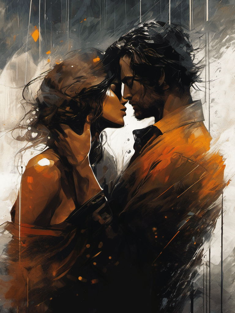 AI generated: a digital wallpaper, I remember the time we were in love, muted colors, dramatic composition, nostal...