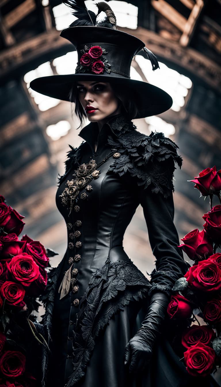 AI generated: Insanely detailed CG wallpaper, 16k, a girl cosplaying a plague doctor, insanely realistic and ornat...