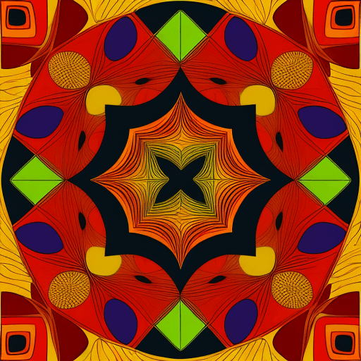 AI generated: african abstract pattern, vibrant colours, 2048x2048 pixels --upbeta --v 4