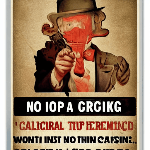 AI generated: No critical thinking allowed, poster