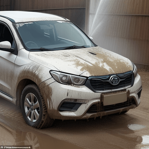 AI generated: Powerful Cleaning: Describe a scene in which a high-pressure washer is effectively removing accumula...