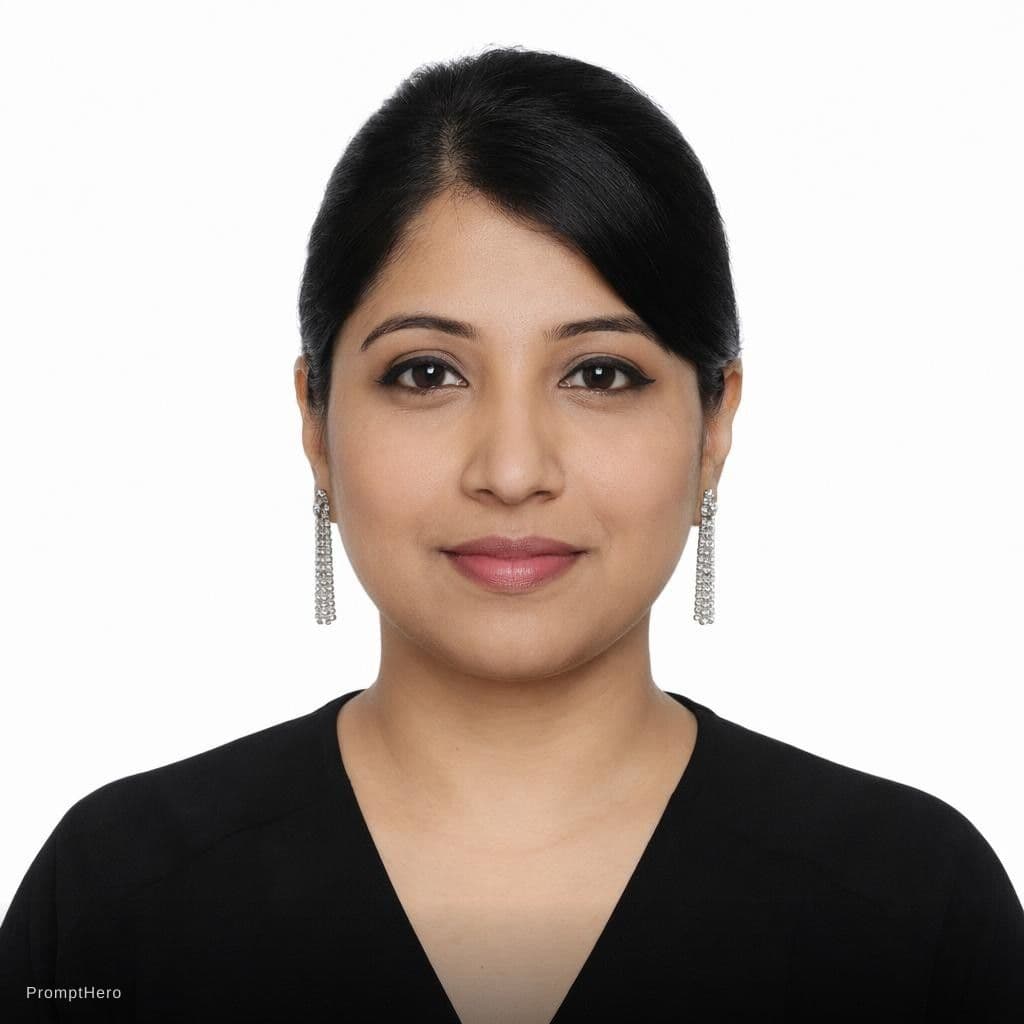 AI generated: Convert existing frontal face photo to **professional passport photograph**: **IDENTICAL FACE** with...