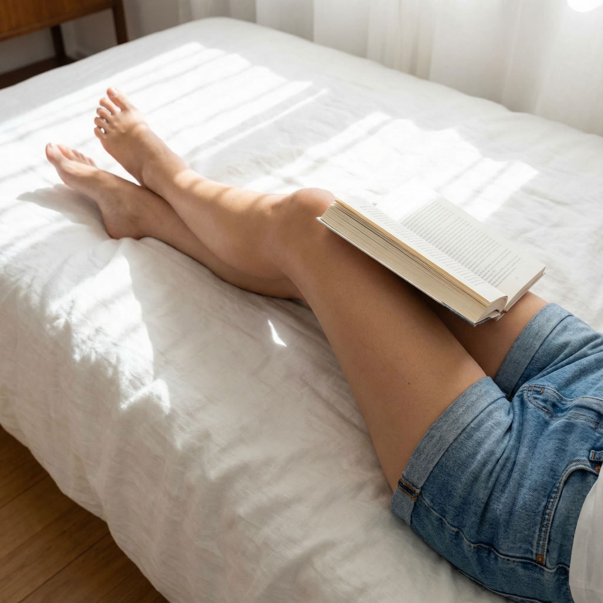 AI generated: Pretty young female nude legs spread 