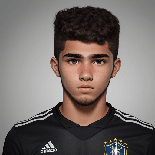AI generated: 85mm DSLR colour photography of a very detailed headshot fitting all of head and hair in frame. 17 y...