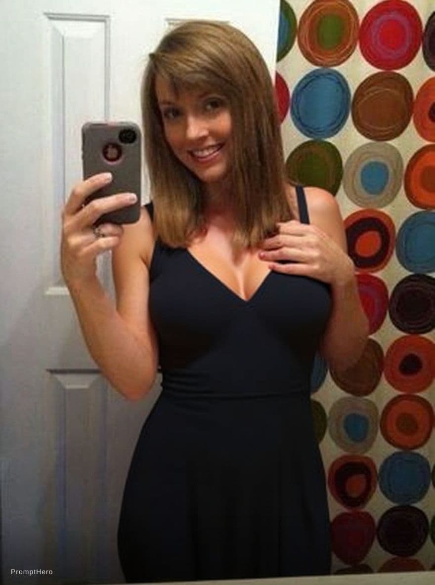 AI generated: La mujer la primera foto vestida y exactamente igual que la de la segunda imagen 