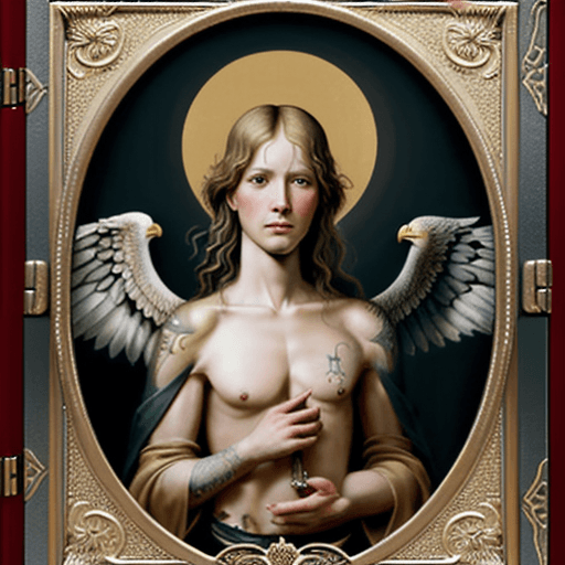 AI generated: Biblically Accurate Angels, Hieronymus Bosch, Eagle, Cherubim, Dominion, Tattoo