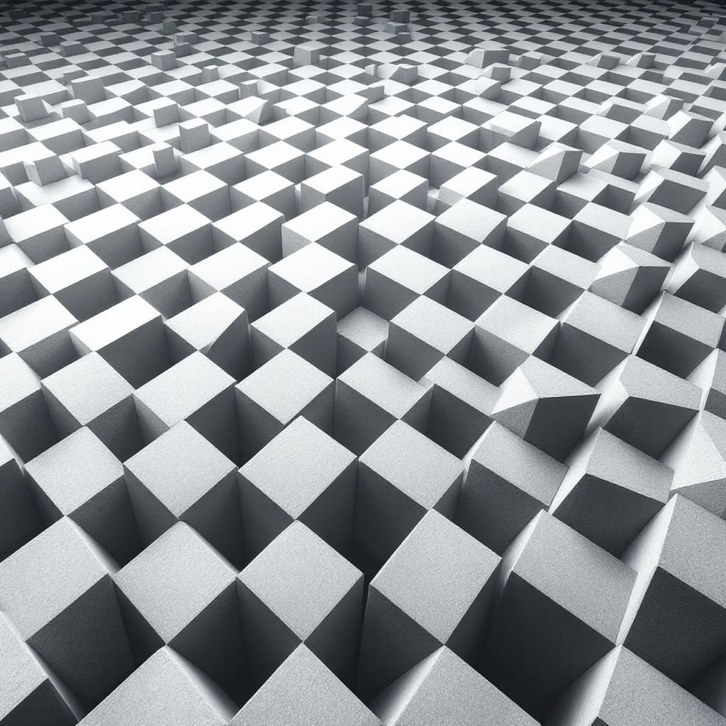 AI generated: Endless Maze of Triangles