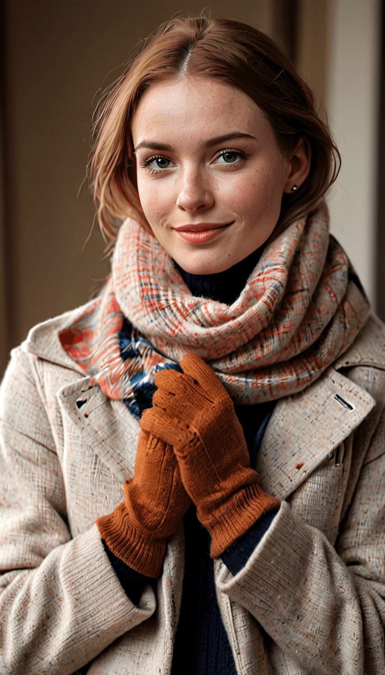 AI generated: A young beautiful (freckle:0.85) Irish woman, natural beauty, with Cashmere turtleneck sweater, Wool...
