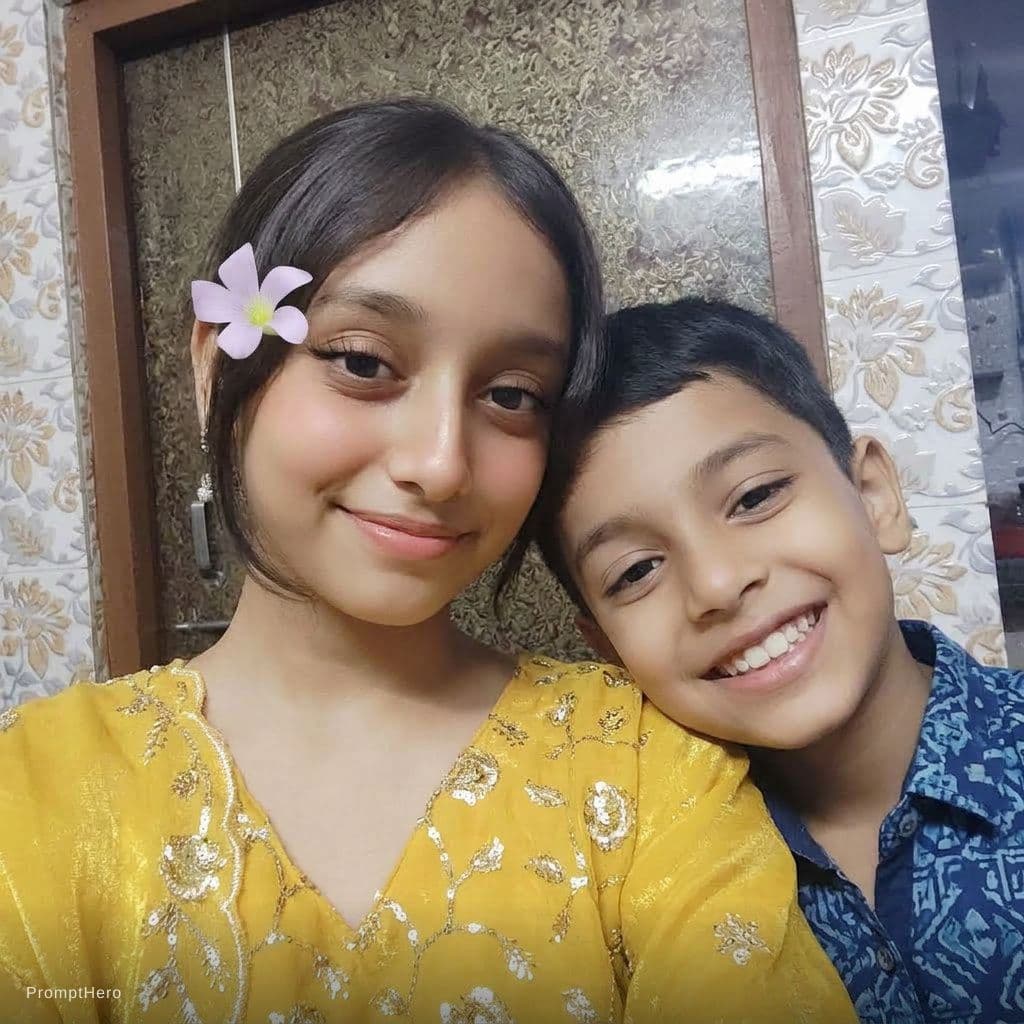 AI generated: A boy with me 

