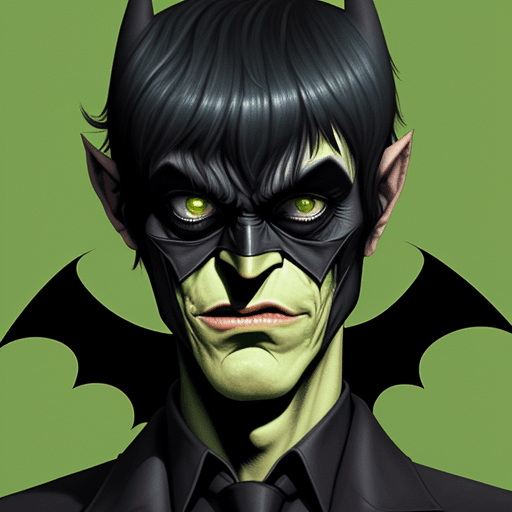 AI generated: murdoc niccals as batman