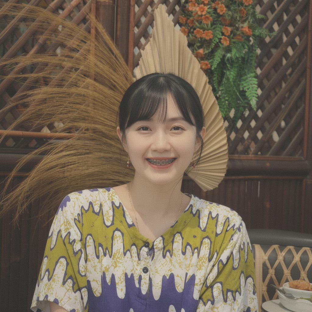 AI generated: Japanese woman, in the style of Kodak Gold 200 --chaos 75 --ar 1:2 --raw --sref 3927829543 --profile...