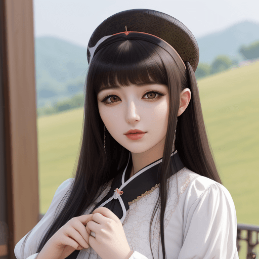 AI generated: ragazza coreana con giacchetto marrone