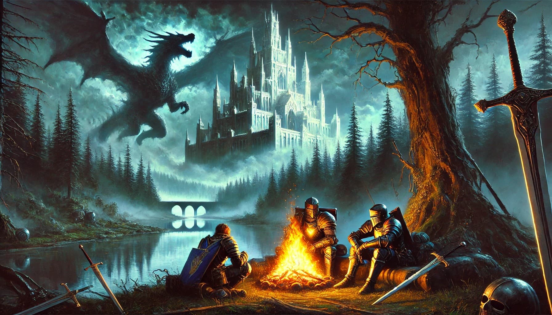 AI generated: Depict a breathtaking fantasy realm with a hyper-realistic oil-pastel painting infused with digital ...