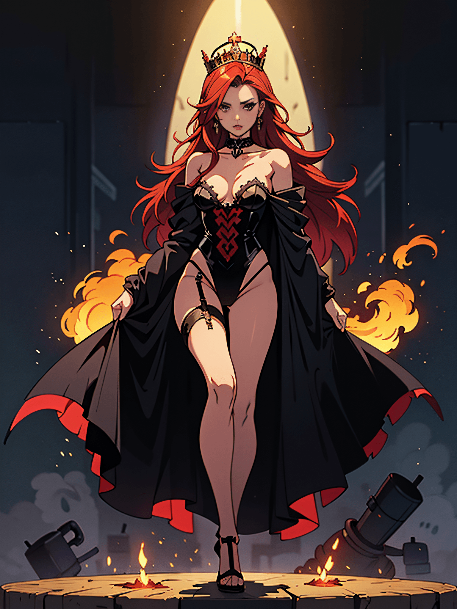 AI generated: mistoon anime, ((Best quality)), ((masterpiece)), (detailed: 1.4), (Absurd), Spawn woman, reborn fro...