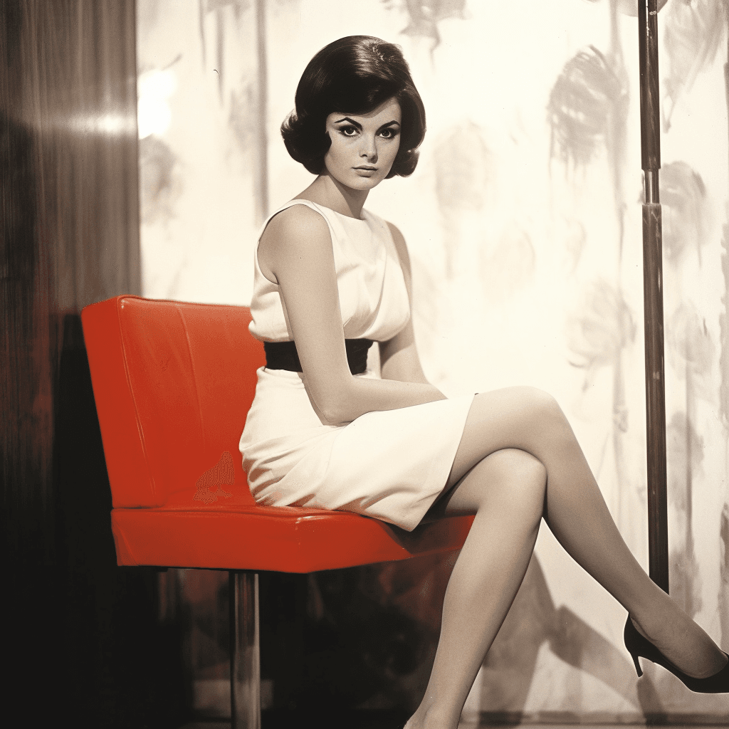 AI generated: woman, 1960's, sitting
