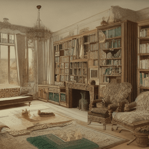 AI generated: Nature dream concept, full WIDE view, living room interior 1920, morning time, highly detailed, intr...
