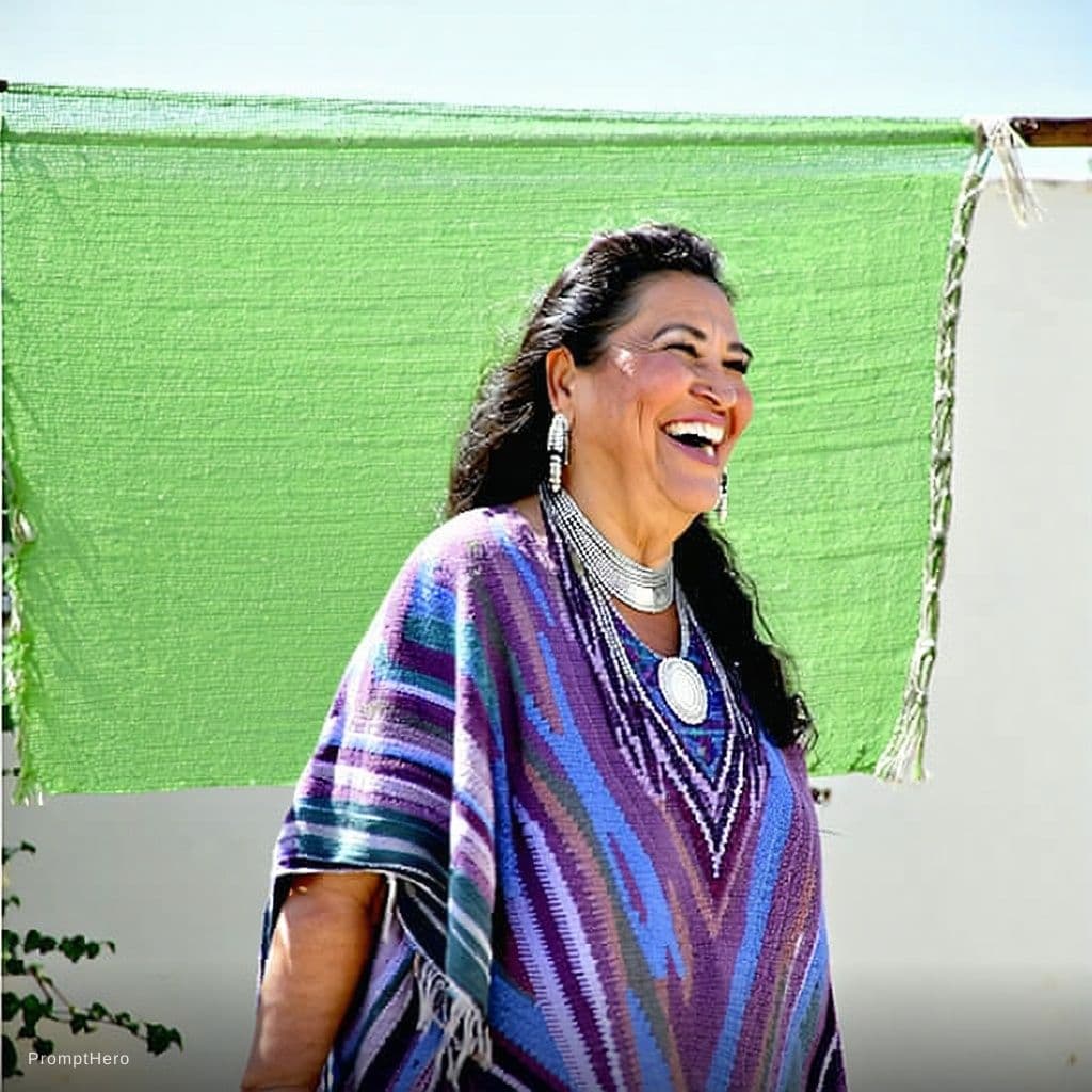 AI generated: dark background, dramatic light, backlight, rim lighting, (chubby:0.3), mexican woman 44yo, laughing...
