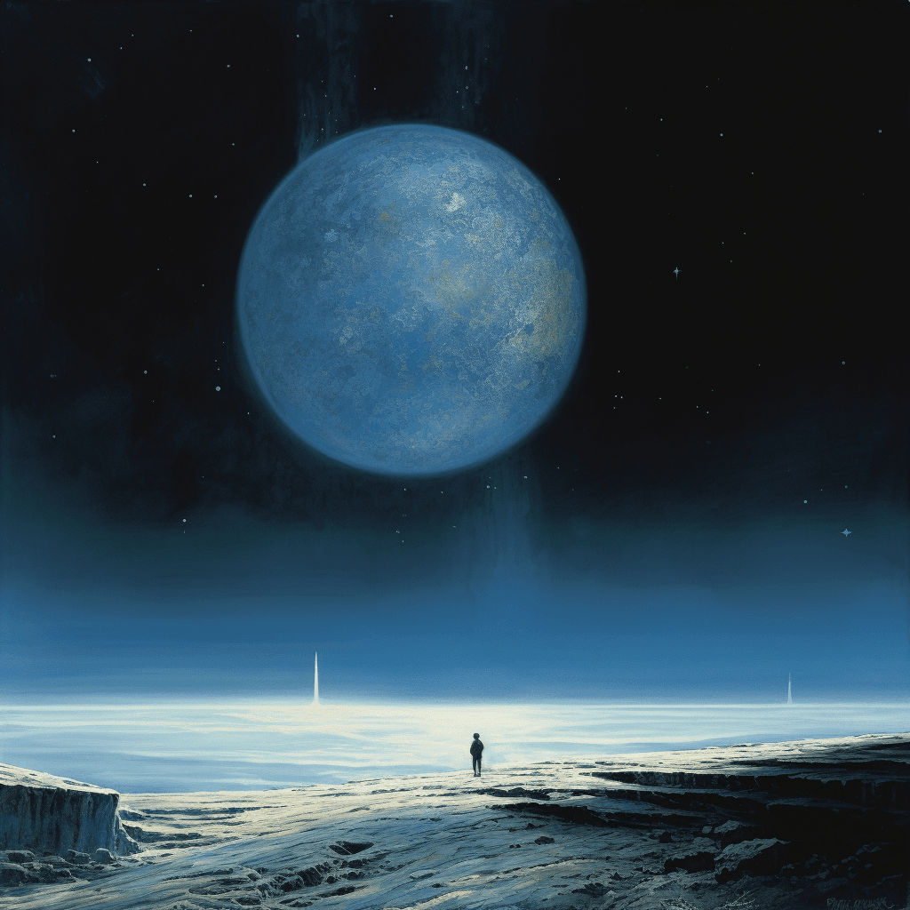 AI generated: Pale blue dot