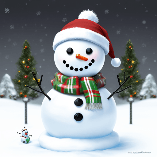 AI generated: snowman robot chirstmas