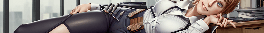 AI generated: masterpiece, best quality, highly detailed,  makima \(chainsaw man\), solo focus, thick thigh, camel...