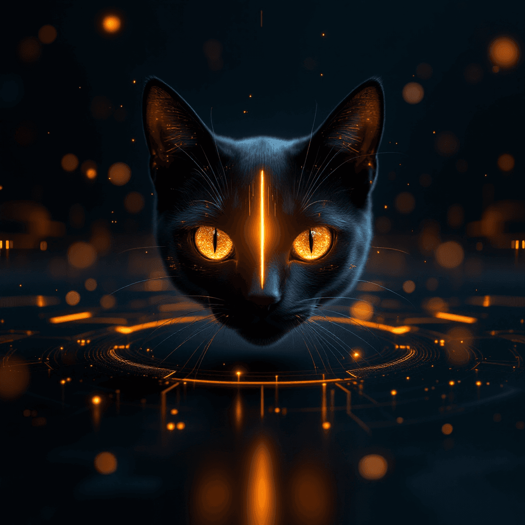 AI generated: Create a high-resolution, futuristic background for an AI brand. The central element is a glowing, s...