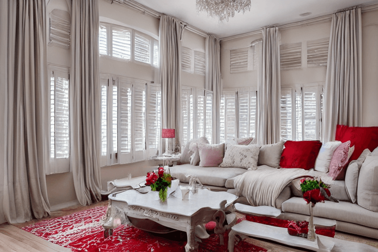 AI generated: high resolution photography interior design, dreamy living room, elegant room, natural light, wooden...