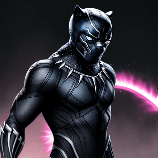 AI generated: Black Panther combined with alien heat blast