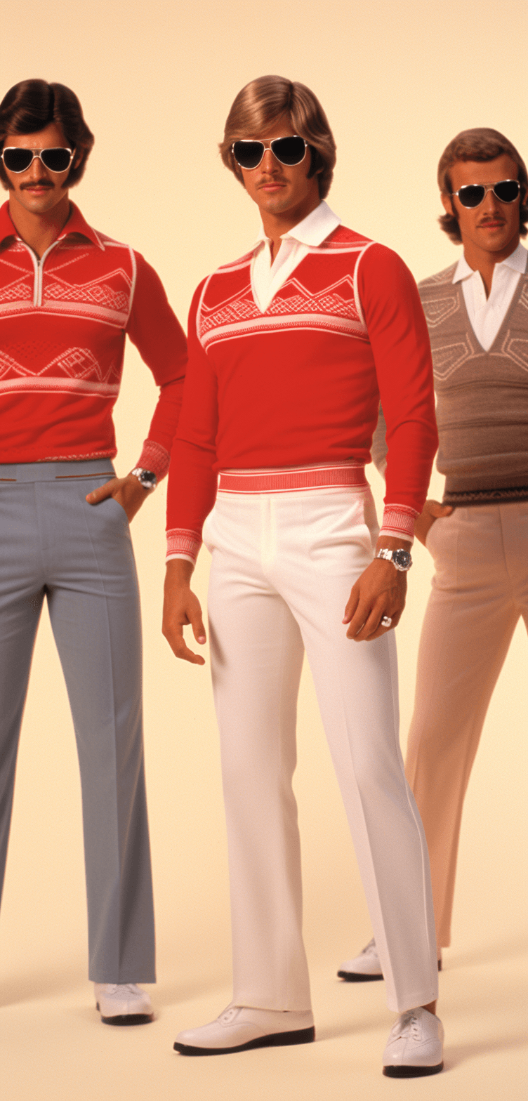 AI generated: A photorealistic image of vintage photos from the mid-1970s, featuring muscular men in red and white...