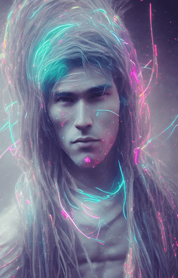AI generated: Photo of a ultra realistic shigh resolution detailed photo of an attractive man wearing bagy made of...