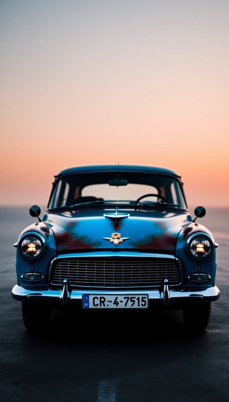AI generated: old car, clean background