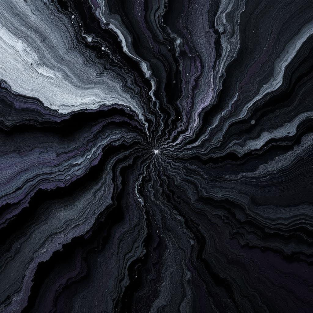 AI generated: A visualization representing immense sadness. Use dark colors, such as greys and purples, coming tog...