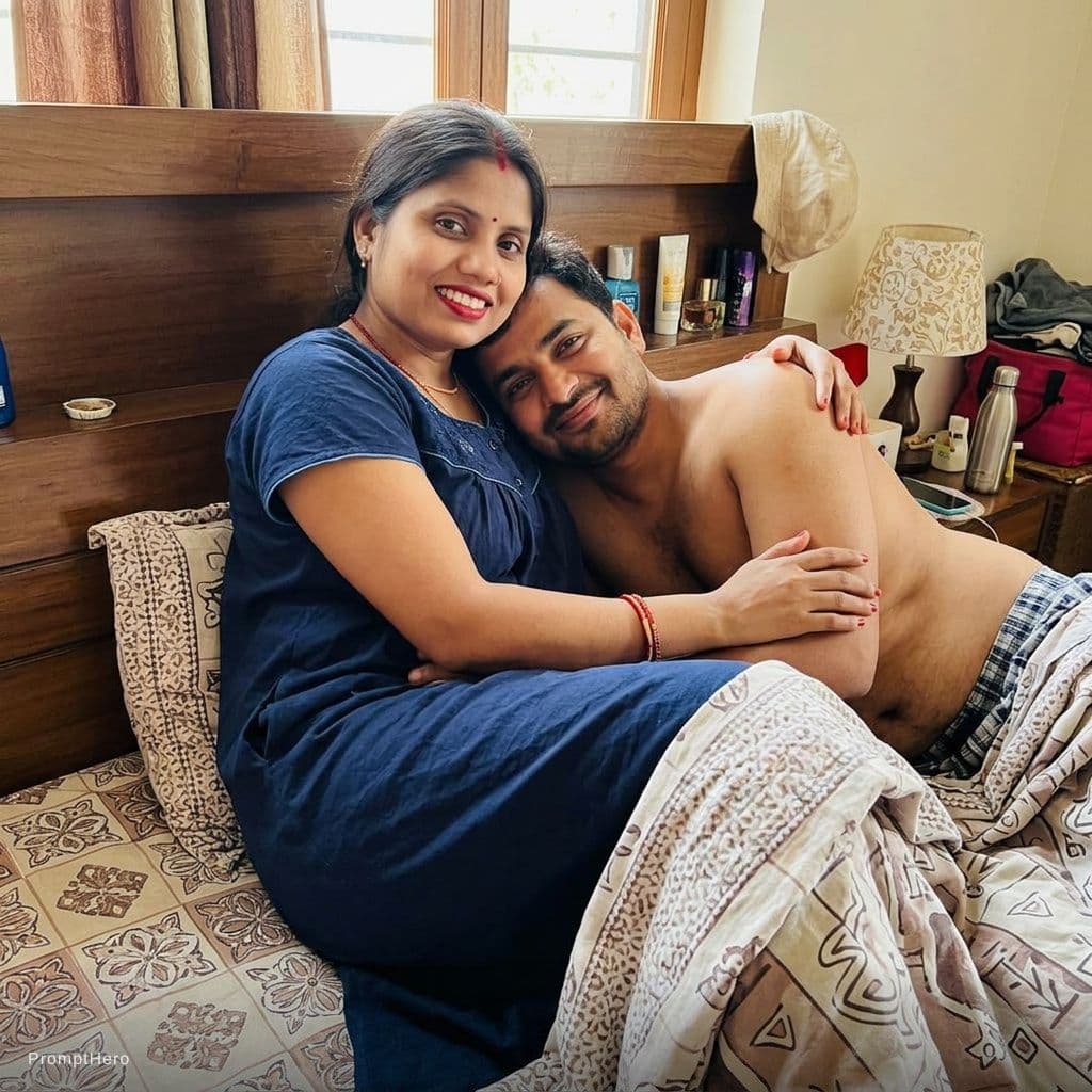 AI generated: Couple full Naket body show in bed 