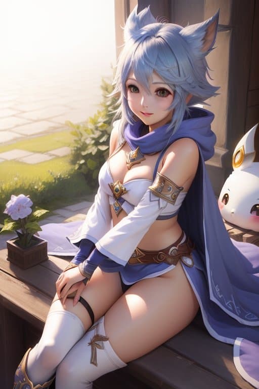 AI generated: (Lulu from Final Fantasy 10:1. 2), white mage, high level, summoner, happy, <lora:delicateArmor_v10:...