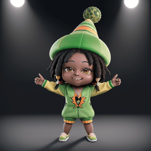 AI generated: Ganja, Rasta , cannabisplant mascot , Chibby style , Chibbi cannabis , bud , cannabisbud , mascot , ...