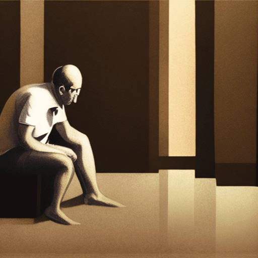 AI generated: Person reflecting on his or her life, thinking about what he or she has achieved and what he or she ...