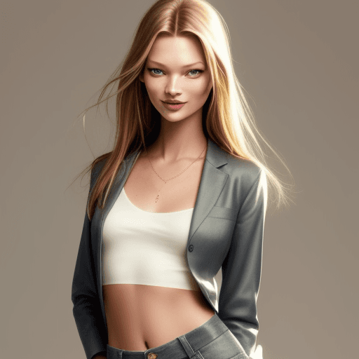 AI generated: she is a tall skinny model she looks beatiful and she is smiling 
She looks like young kate moss 