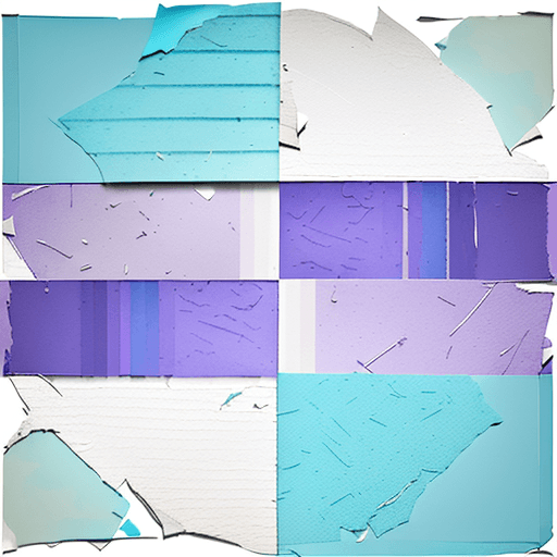 AI generated: paper collage of a piece textured  paper with a strip torn revealing type "project x" below, in the ...