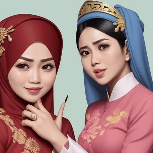 AI generated: nuansa alam yang menggambarkan kegembiraan dan kebahagiaan