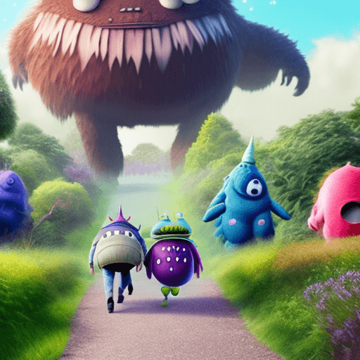 AI generated: Hyper realistic, photo of back of Commute to work monsters, realistic, (((mystery))), 
 fabulous, ba...