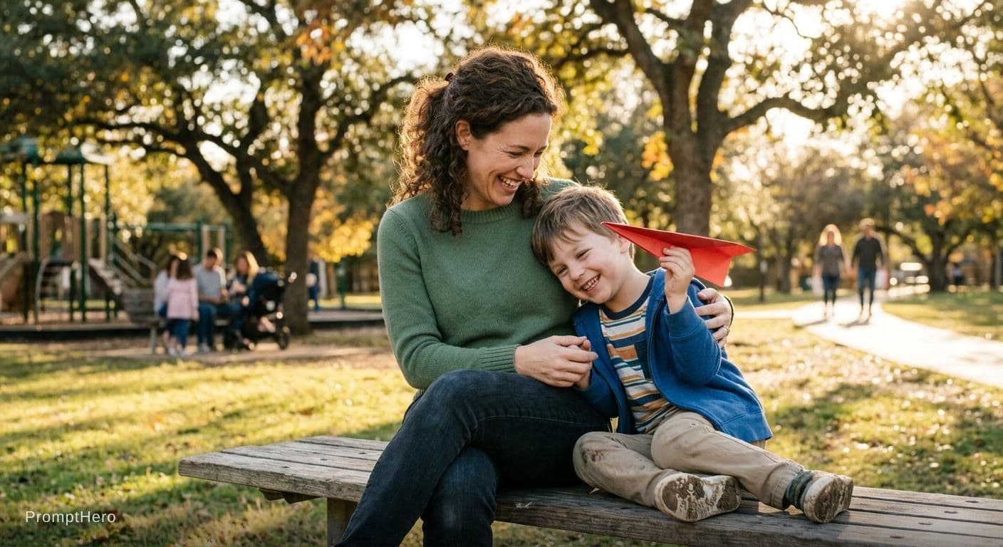 AI generated: mom and son

