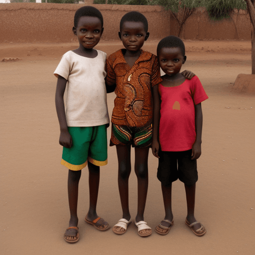 AI generated: niños de africa