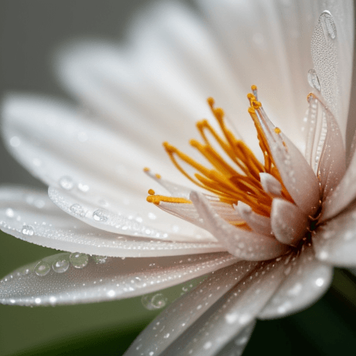 AI generated: Generate a high-resolution macro photograph showcasing the intricate details of a blooming flower. F...