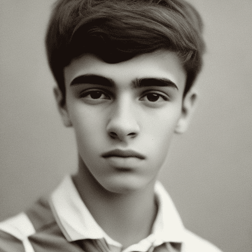 AI generated: Portrait of a 18 years old man
