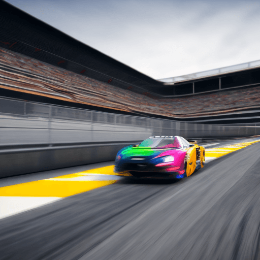AI generated: Car on race track
