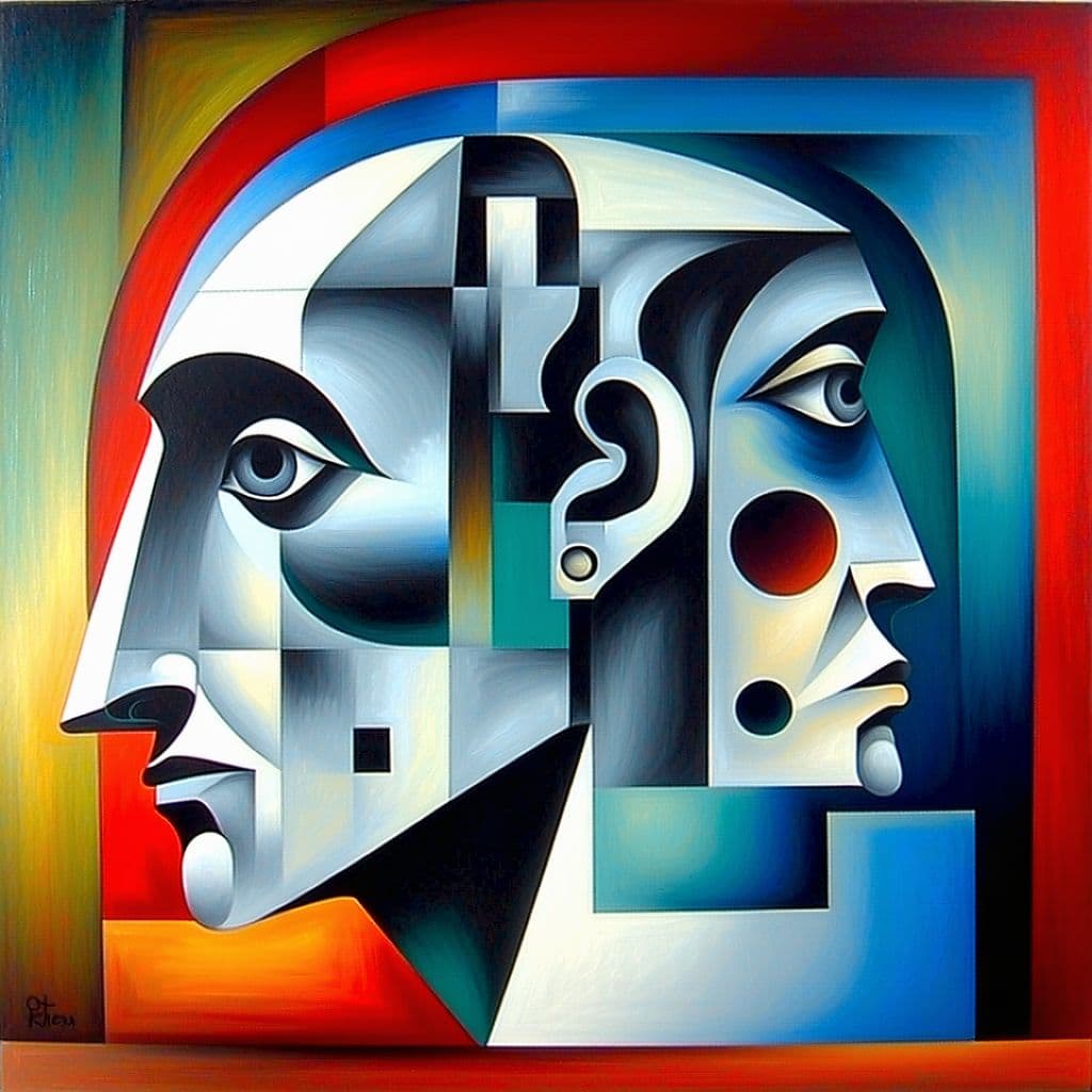 AI generated: abstract surrealism, in the style of Picasso --chaos 75 --ar 1:2 --profile fkuo5yb --stylize 750 --v...