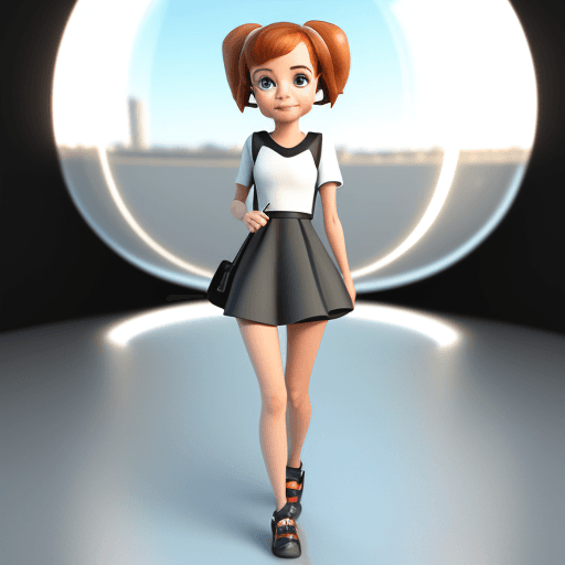 AI generated: 3d image, cute girl, in the style of Pixar --ar 1:2 --stylize 750