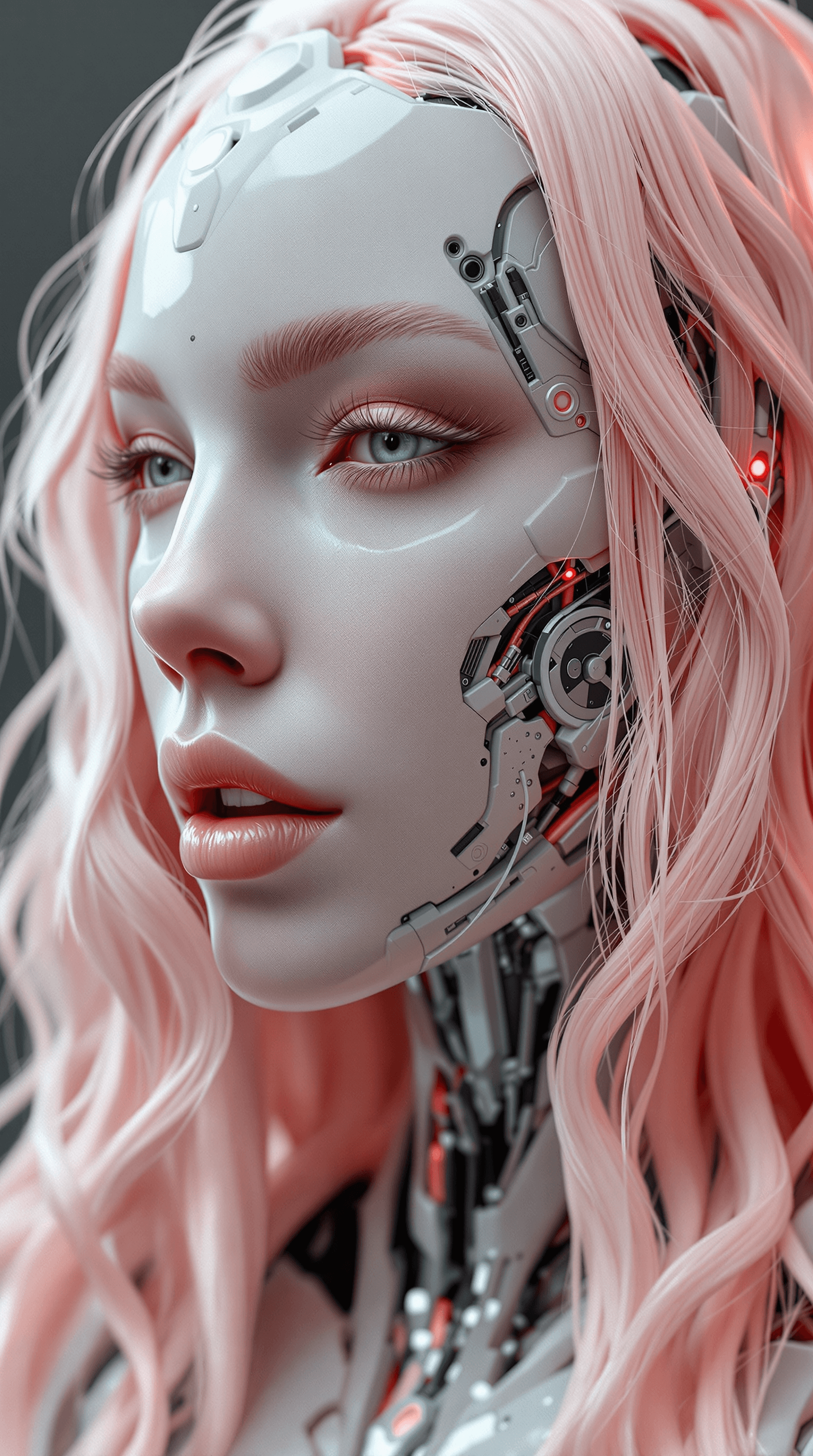 AI generated: Character Sheet, Long wavy,light pink hair,complex 3d render ultra detailed of a beautiful porcelain...